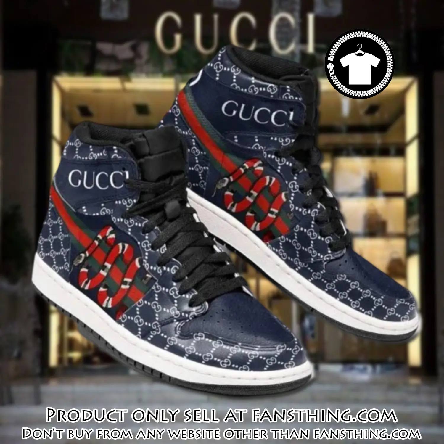 Gucci snake blue high air jordan sneakers shoes hot  gifts unisex fst4528091